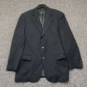 Ermenegildo Zegna Blazer Men Size 40R Gray Sport Coat 3 Button Long Sleeve